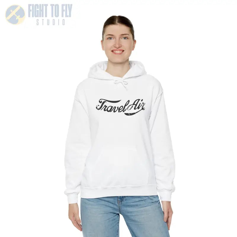 TravelAir Unisex Heavy Blend™ Hoodie - Cozy Adventure Apparel - Gifts for pilots - Aviation apparel