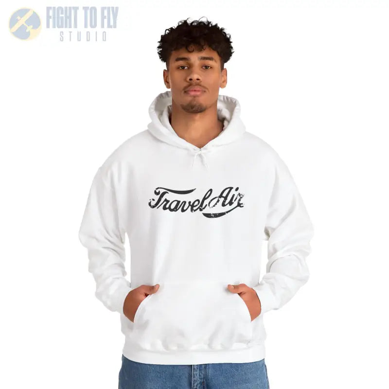 TravelAir Unisex Heavy Blend™ Hoodie - Cozy Adventure Apparel - Gifts for pilots - Aviation apparel
