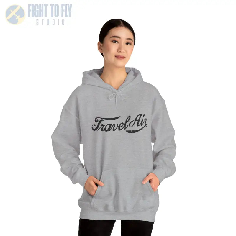 TravelAir Unisex Heavy Blend™ Hoodie - Cozy Adventure Apparel - Gifts for pilots - Aviation apparel