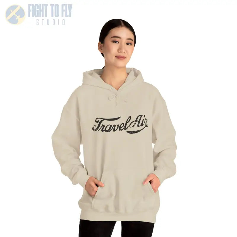 TravelAir Unisex Heavy Blend™ Hoodie - Cozy Adventure Apparel - Gifts for pilots - Aviation apparel