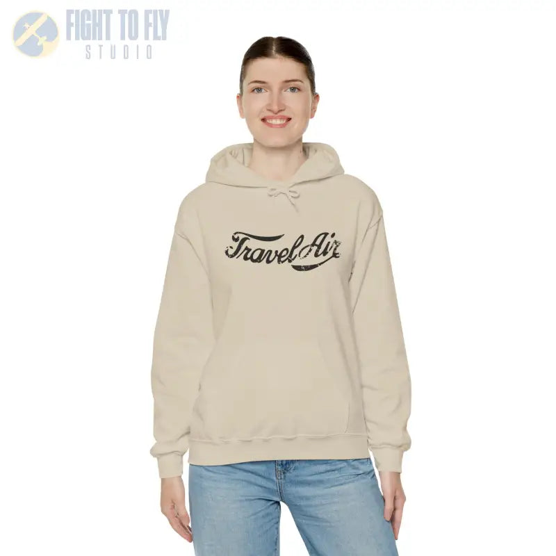 TravelAir Unisex Heavy Blend™ Hoodie - Cozy Adventure Apparel - Gifts for pilots - Aviation apparel
