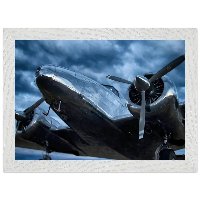 Twilight Elegance: Beechcraft 18 at Blue Hour - Print Material - Gifts for pilots - Aviation apparel