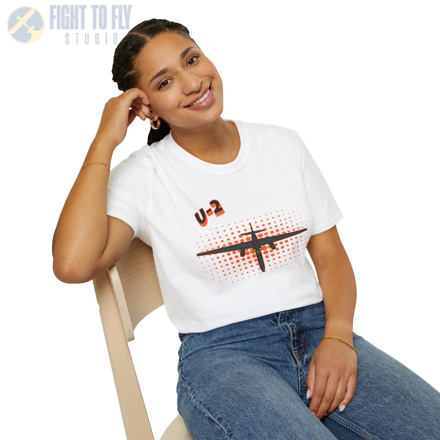 U-2 Dragon Lady Comic Style T-Shirt - Pilot gifts - WWII warbird t-shirt