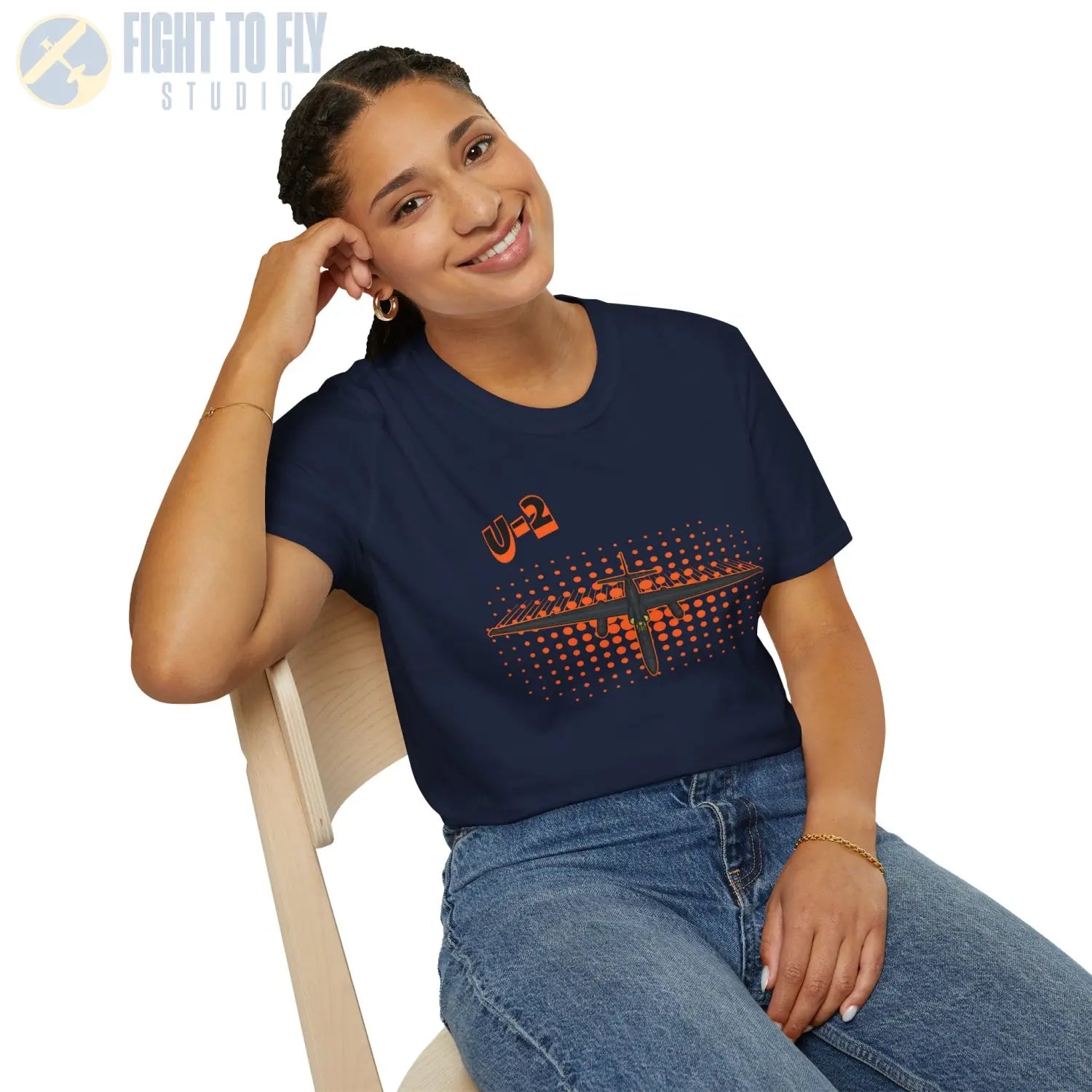 U-2 Dragon Lady Comic Style T-Shirt - Pilot gifts - WWII warbird t-shirt