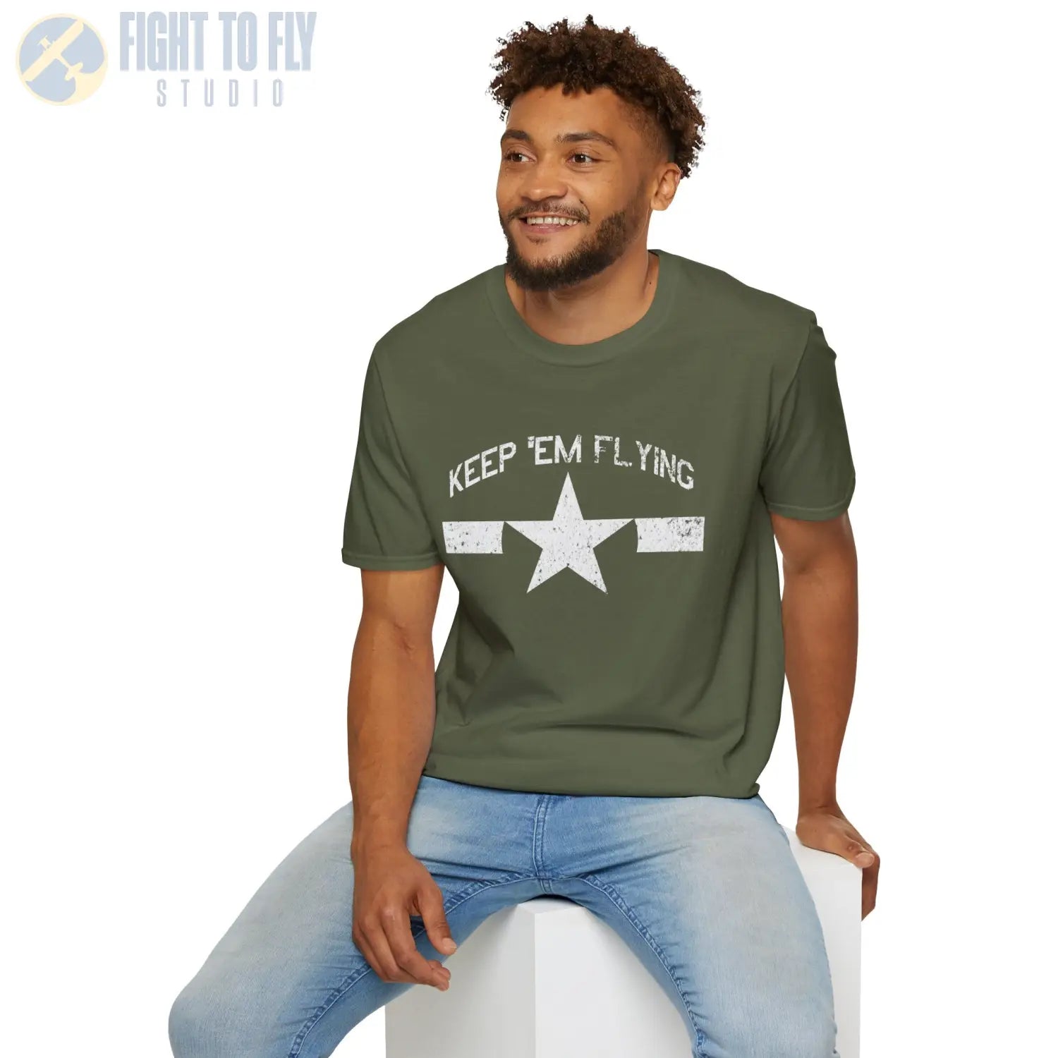U.S. Navy Roundel “Keep ’Em Flying” 1945 T Shirt Pilot gifts WWII warbird t shirt