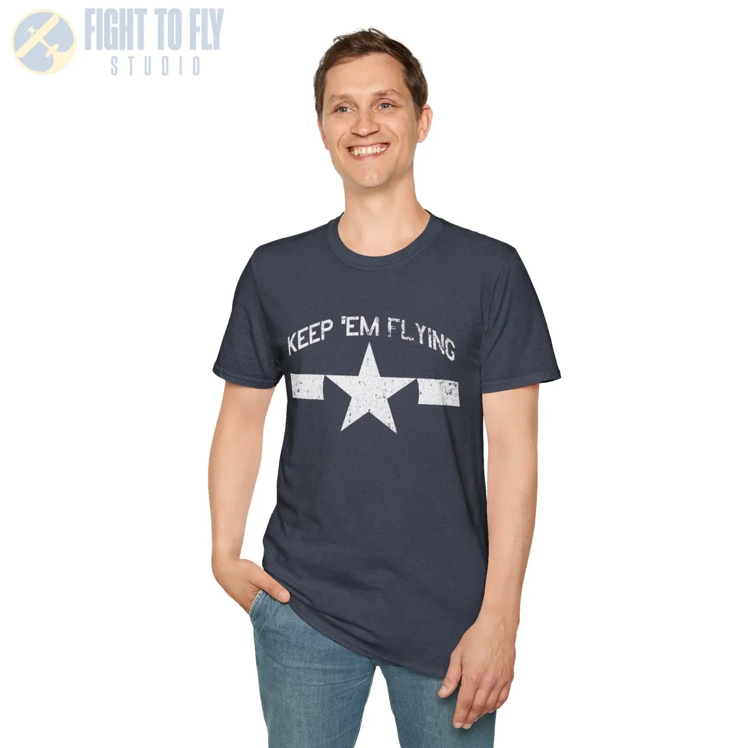 U.S. Navy Roundel “Keep ’Em Flying” 1945 T Shirt Pilot gifts WWII warbird t shirt