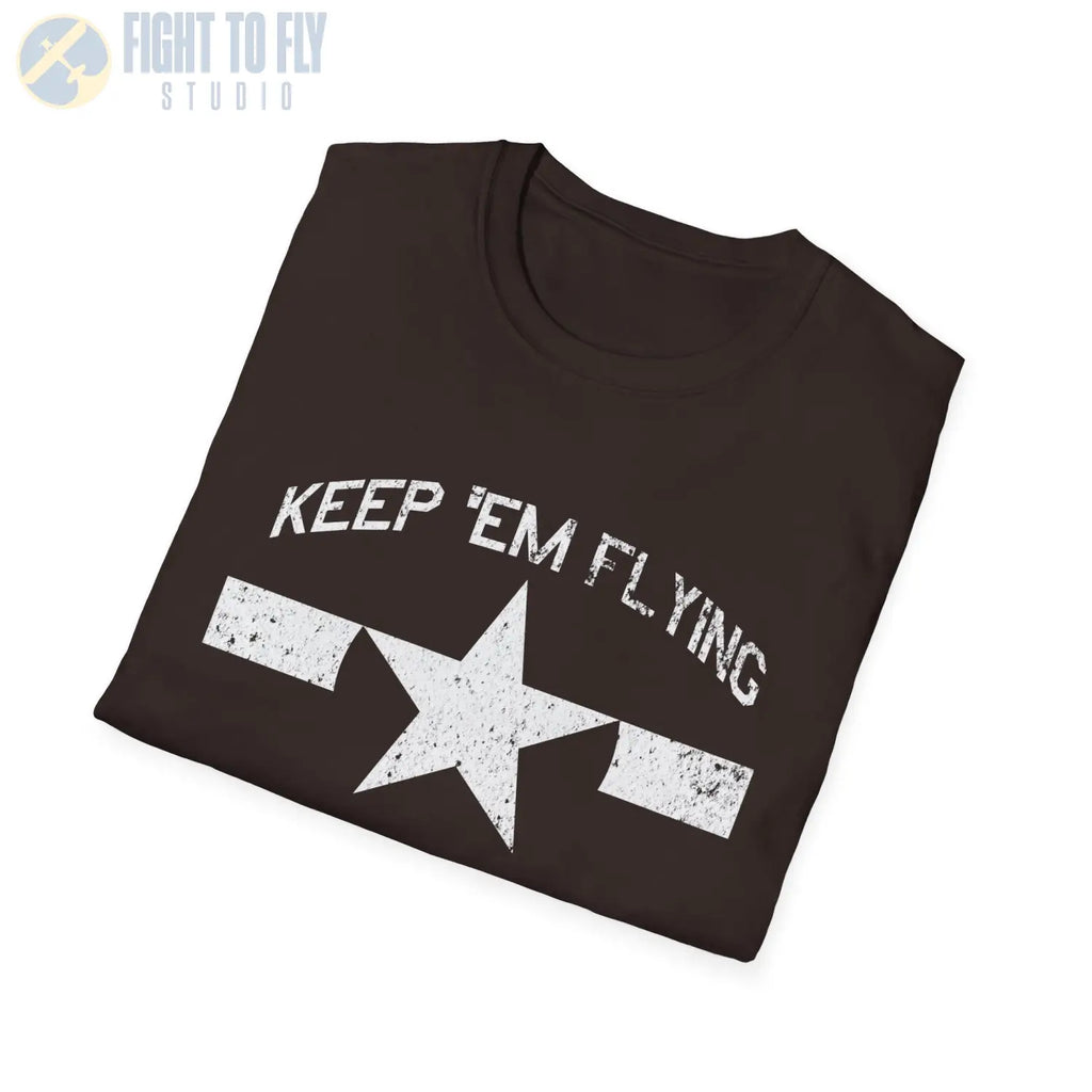 U.S. Navy Roundel “Keep ’Em Flying” 1945 T Shirt Pilot gifts WWII warbird t shirt