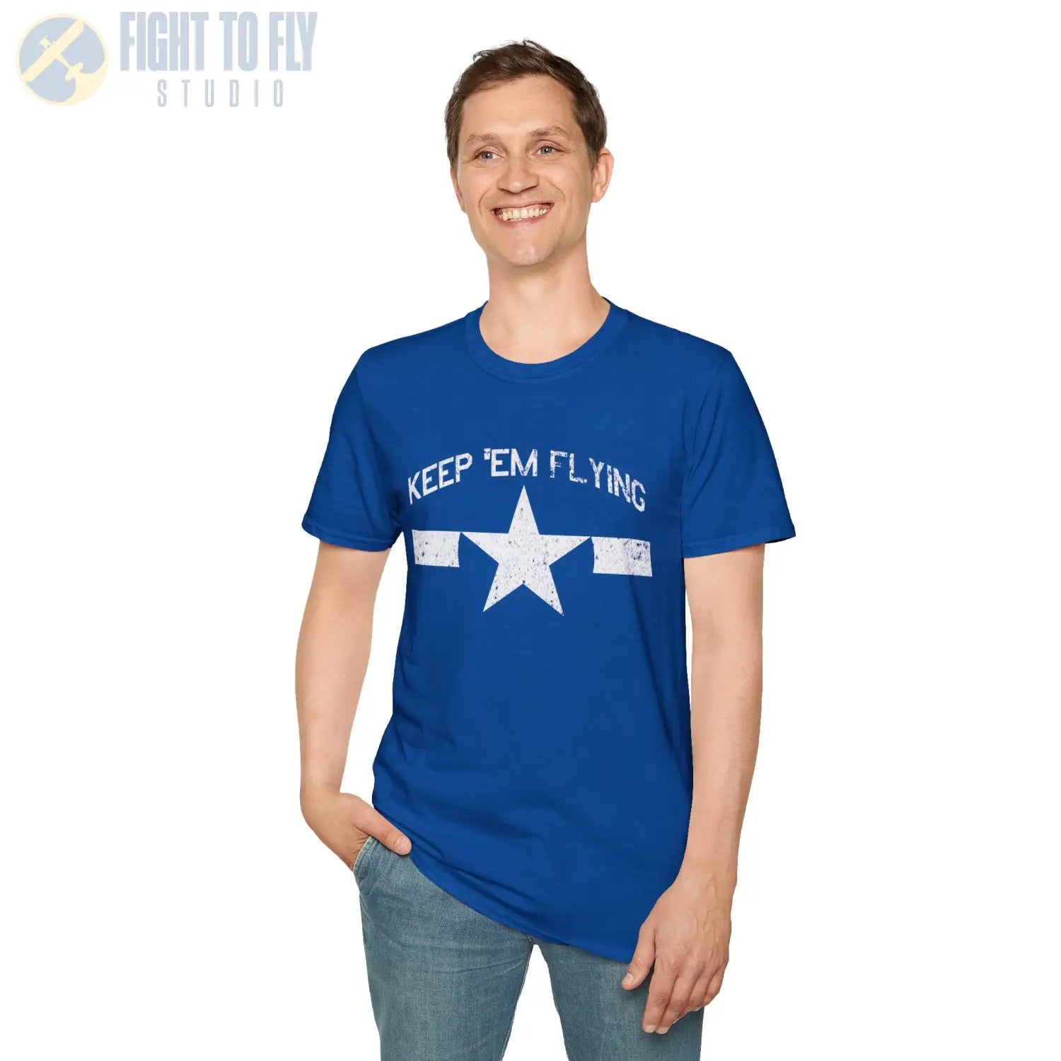 U.S. Navy Roundel “Keep ’Em Flying” 1945 T Shirt Pilot gifts WWII warbird t shirt