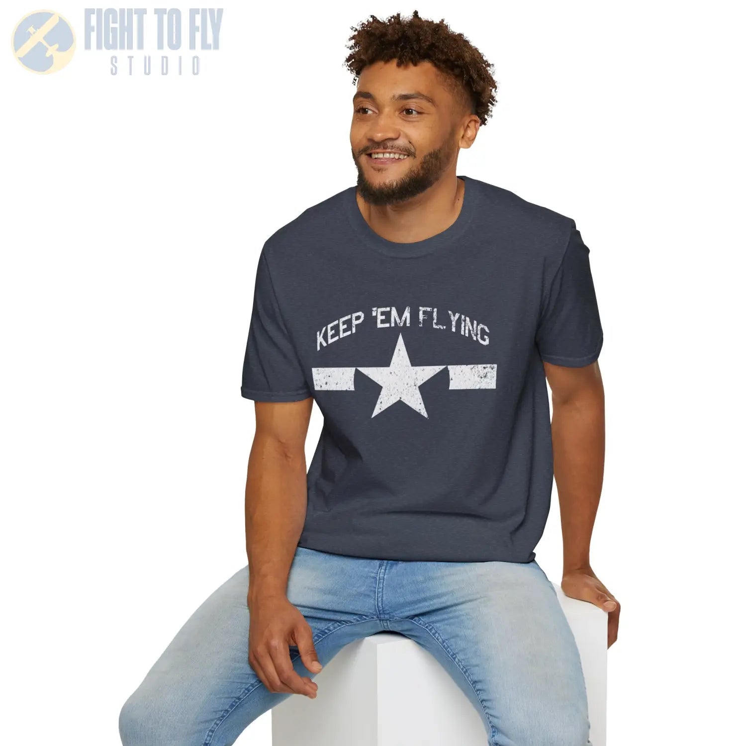 U.S. Navy Roundel “Keep ’Em Flying” 1945 T Shirt Pilot gifts WWII warbird t shirt