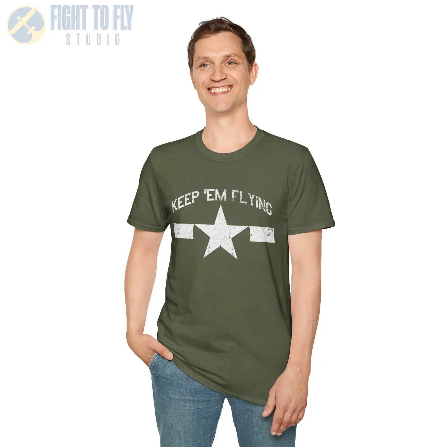 U.S. Navy Roundel “Keep ’Em Flying” 1945 T Shirt Pilot gifts WWII warbird t shirt