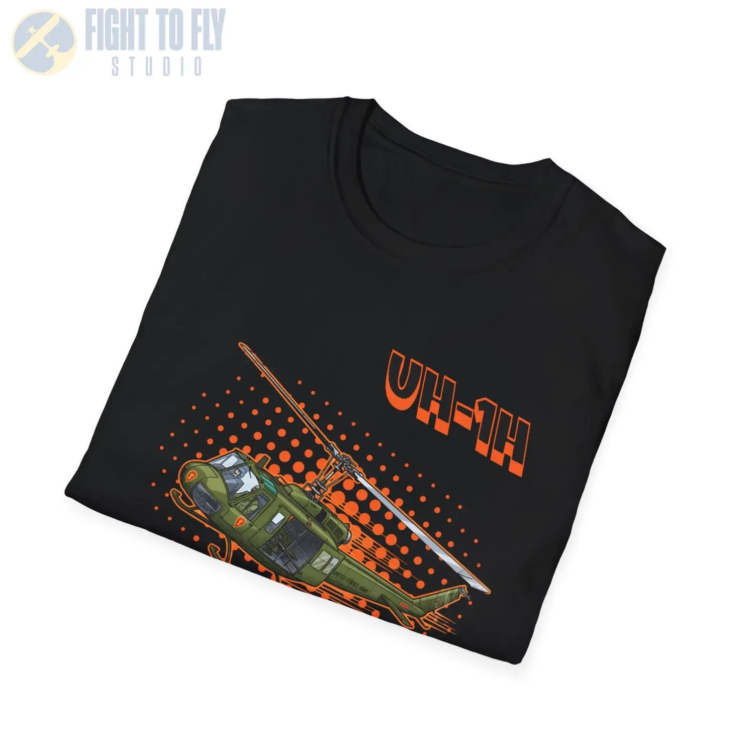 UH-1H Huey Comic Style T-Shirt - Pilot gifts - WWII warbird t-shirt