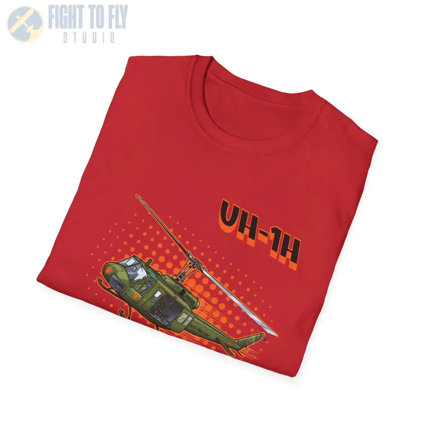 UH-1H Huey Comic Style T-Shirt - Pilot gifts - WWII warbird t-shirt