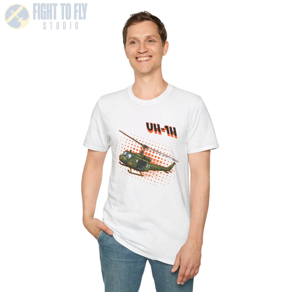 UH-1H Huey Comic Style T-Shirt - Pilot gifts - WWII warbird t-shirt