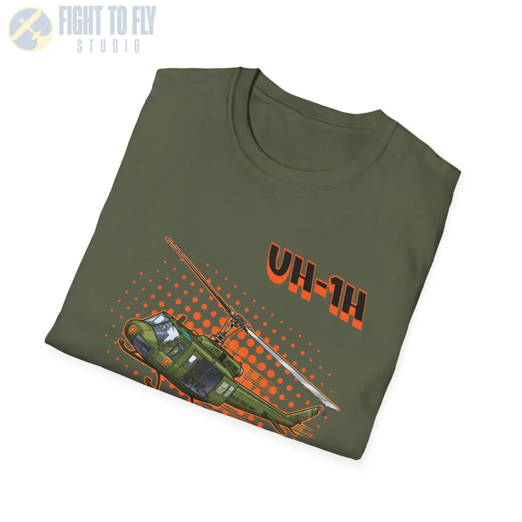UH-1H Huey Comic Style T-Shirt - Pilot gifts - WWII warbird t-shirt
