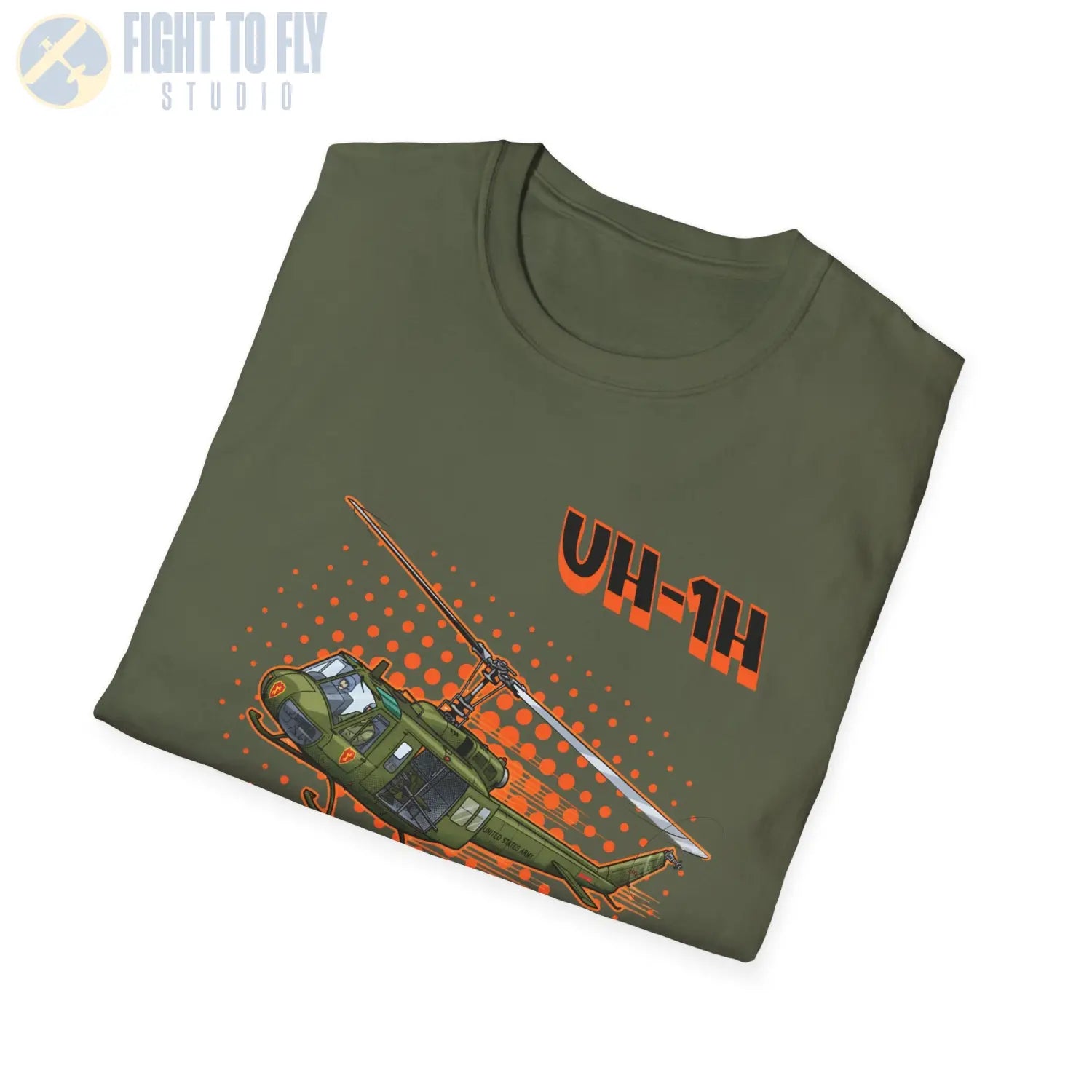 UH-1H Huey Comic Style T-Shirt - Pilot gifts - WWII warbird t-shirt