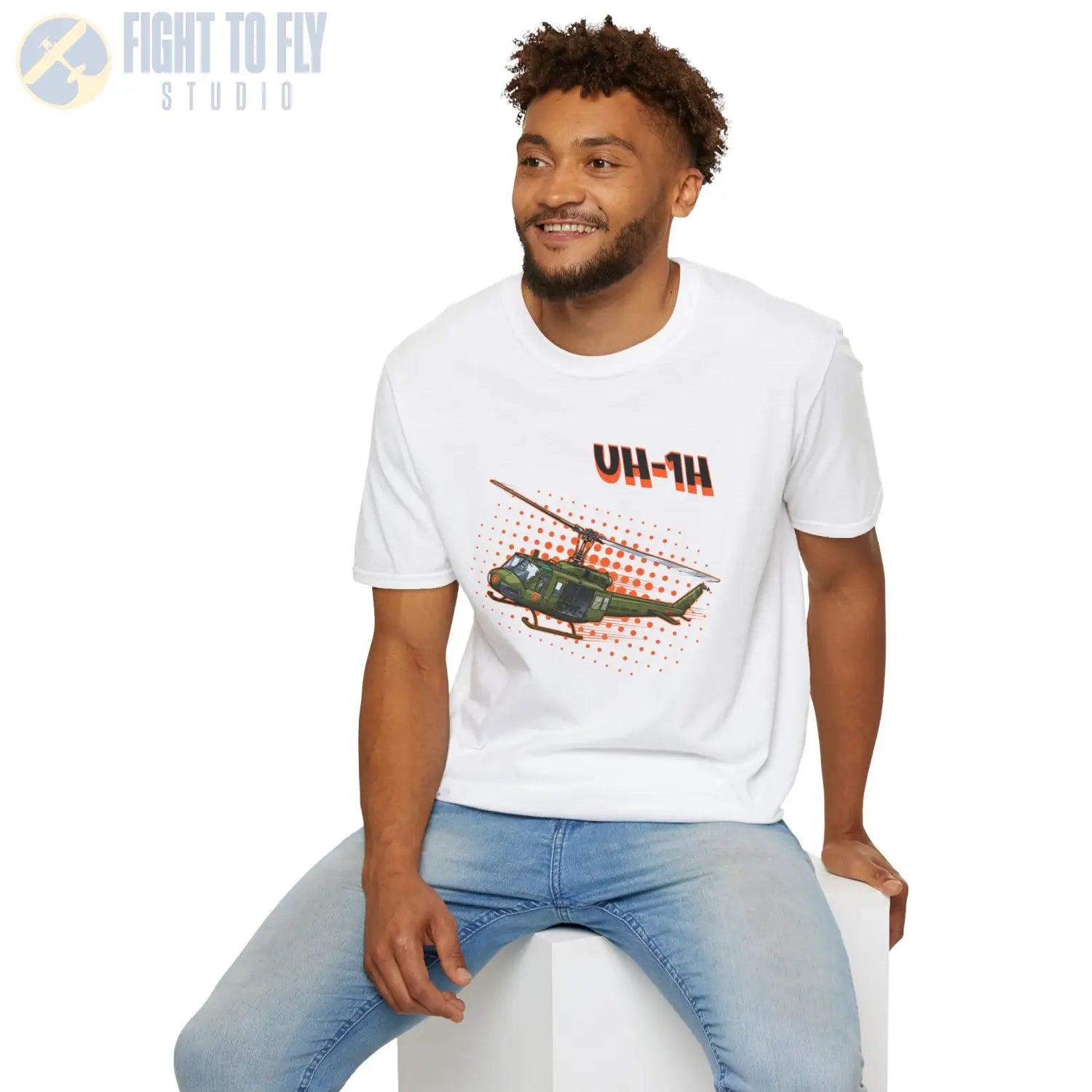 UH-1H Huey Comic Style T-Shirt - Pilot gifts - WWII warbird t-shirt