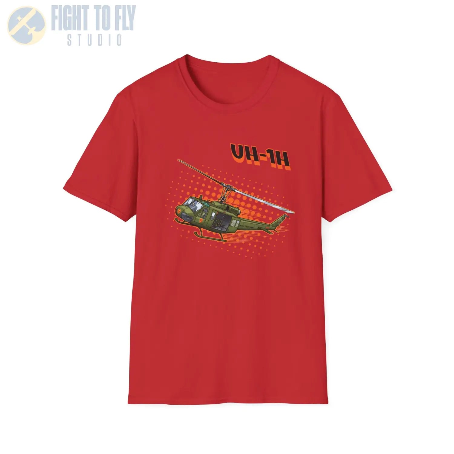 UH-1H Huey Comic Style T-Shirt - Pilot gifts - WWII warbird t-shirt