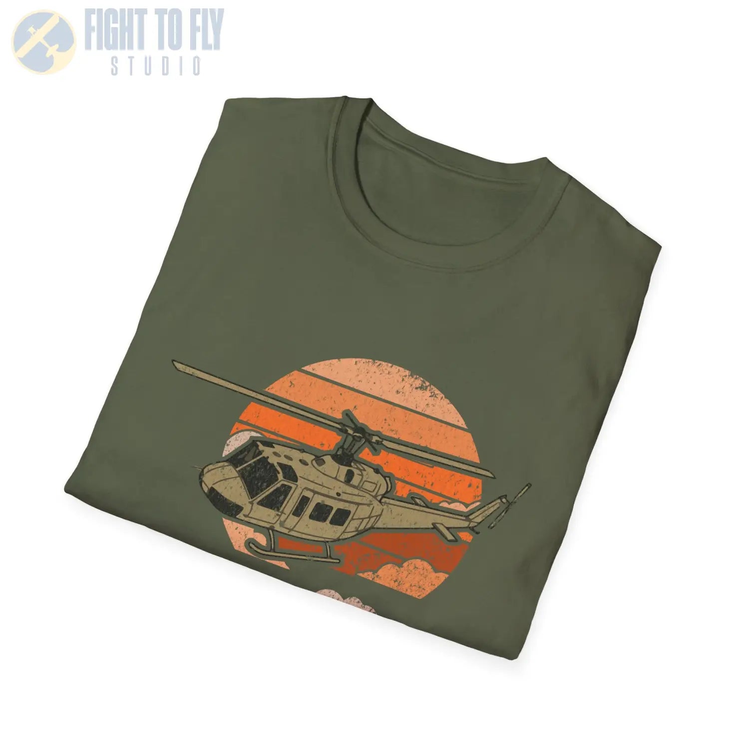 UH-1H Huey Retro T-Shirt - Pilot gifts - WWII warbird t-shirt