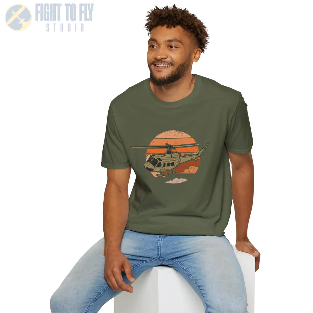 UH-1H Huey Retro T-Shirt - Pilot gifts - WWII warbird t-shirt