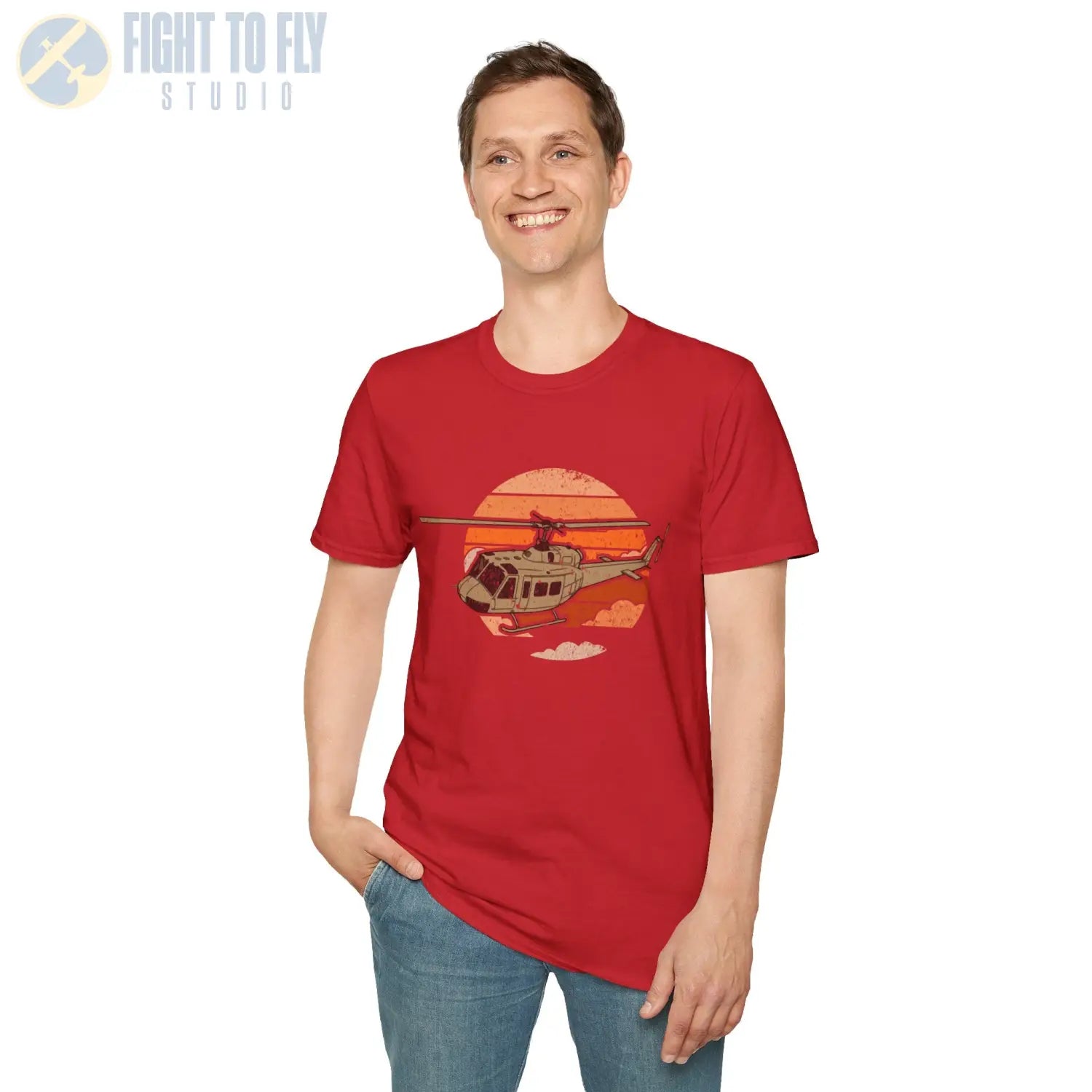 UH-1H Huey Retro T-Shirt - Pilot gifts - WWII warbird t-shirt