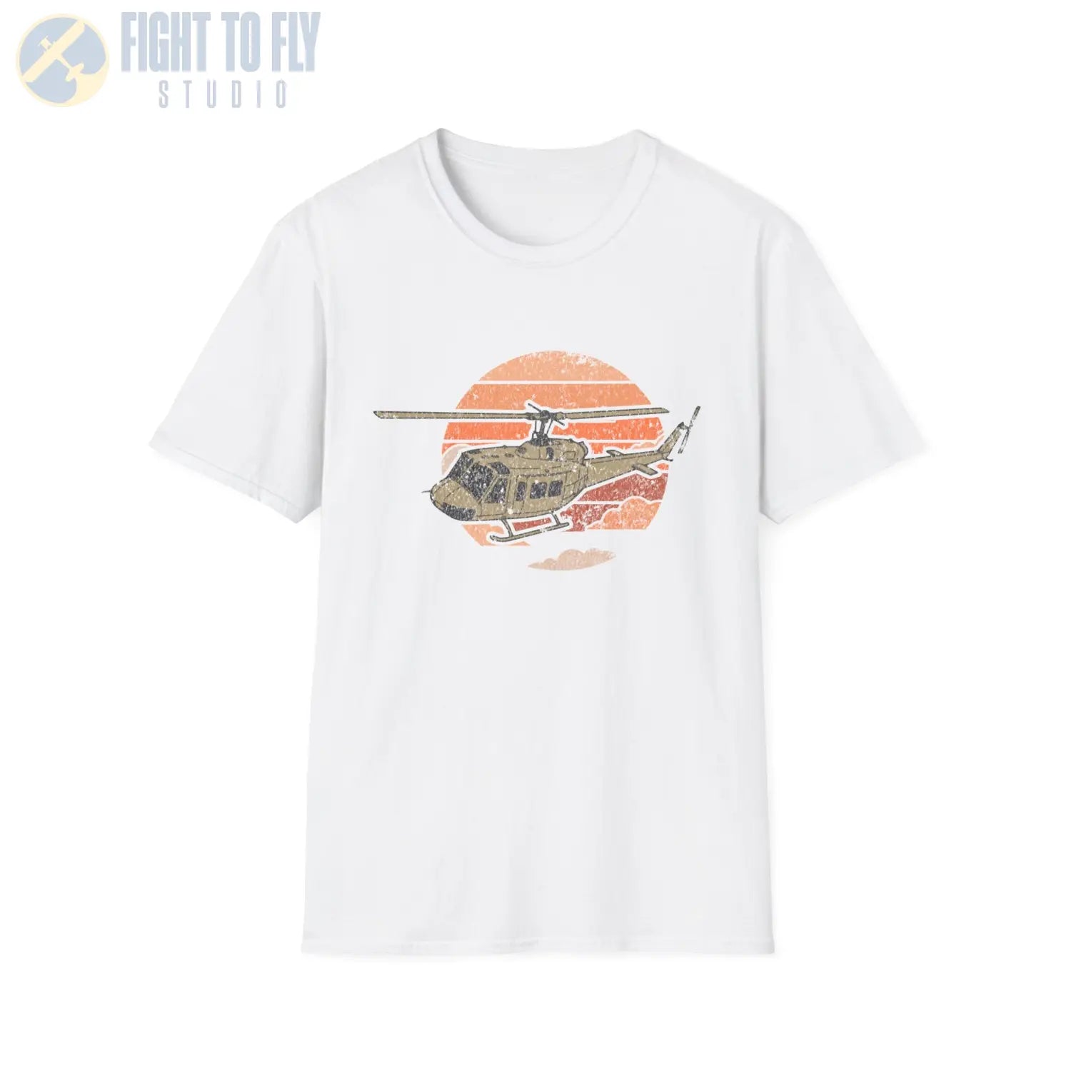 UH-1H Huey Retro T-Shirt - Pilot gifts - WWII warbird t-shirt