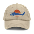 UH-60 Blackhawk Distressed Hat (Embroidery) - Hats - Pilot gifts - WWII warbird t-shirt
