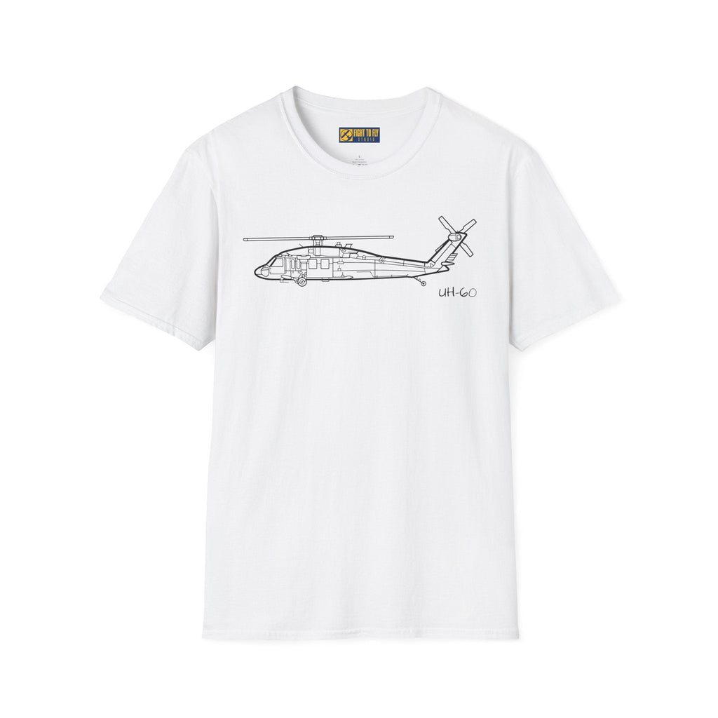 UH-60 T-Shirt – Black Hawk Military Helicopter Aviation Tee - Pilot gifts - WWII warbird t-shirt