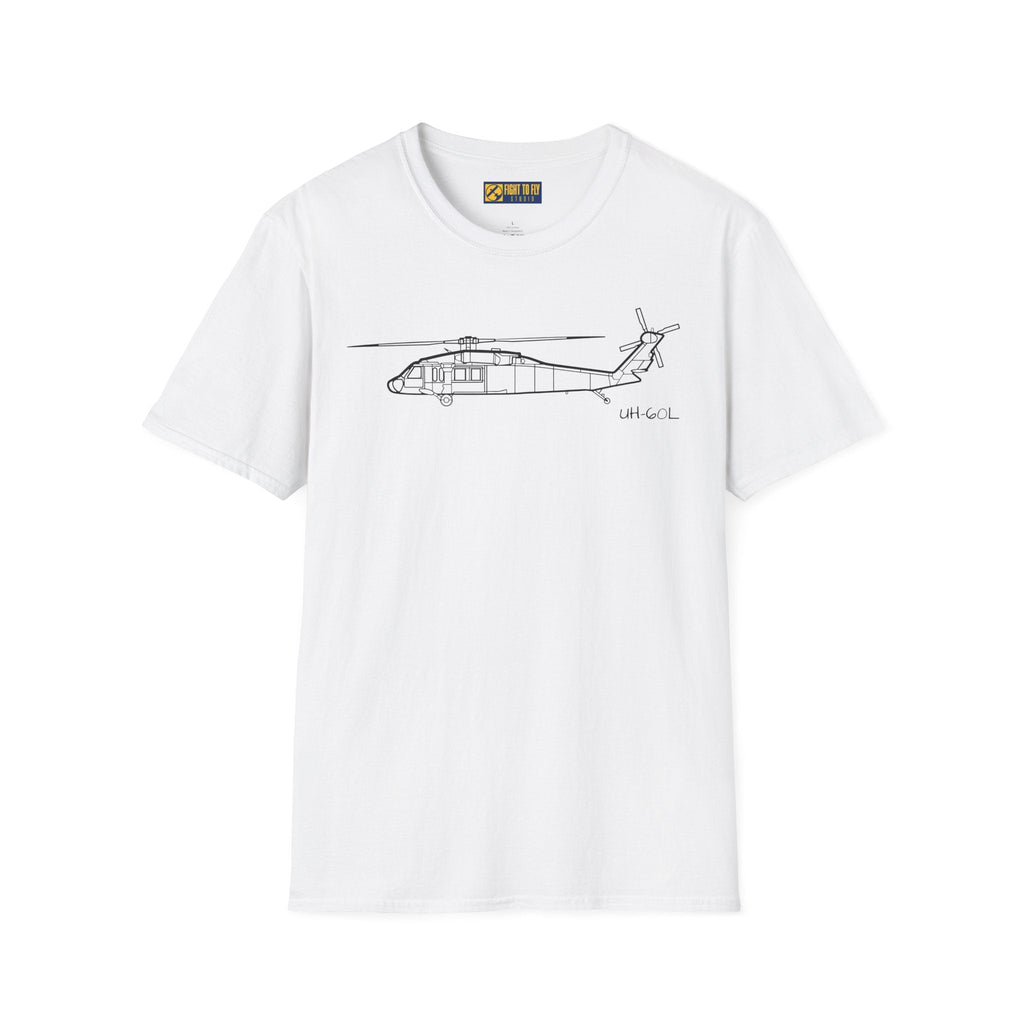 UH-60L T-Shirt – Black Hawk Utility Helicopter Aviation Tee - Pilot gifts - WWII warbird t-shirt