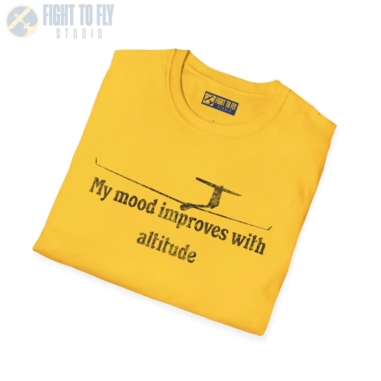 My Mood Improves with Altitude - T-Shirt - Pilot gifts - WWII warbird t-shirt