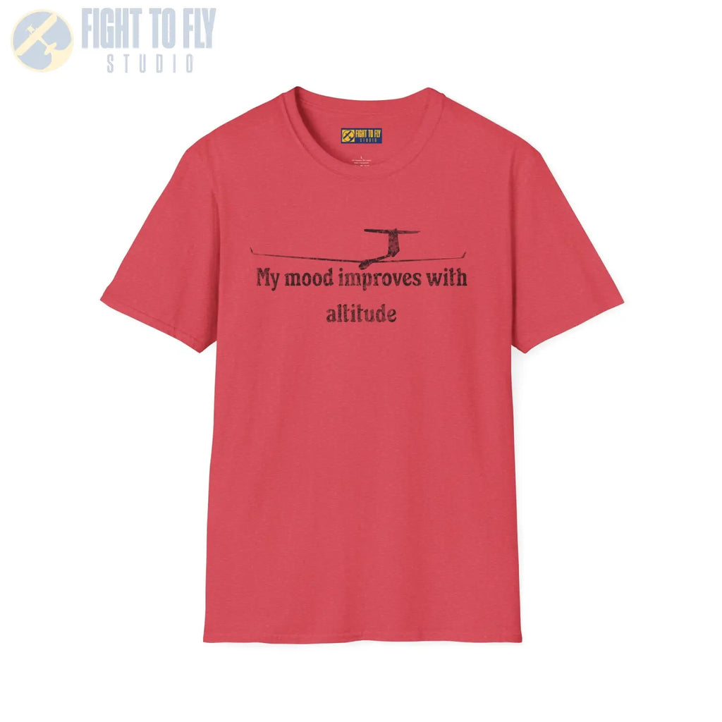 My Mood Improves with Altitude - T-Shirt - Pilot gifts - WWII warbird t-shirt