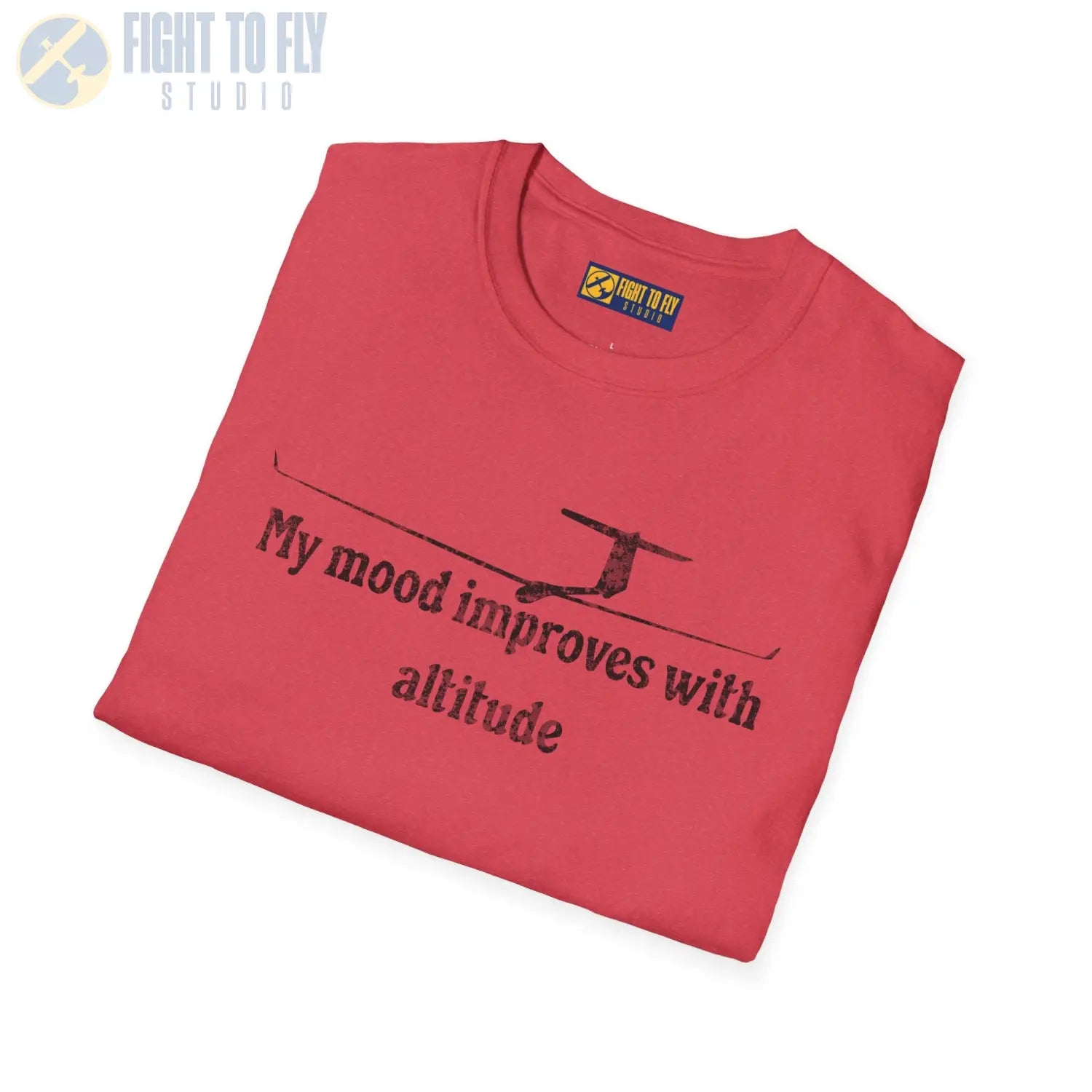 My Mood Improves with Altitude - T-Shirt - Pilot gifts - WWII warbird t-shirt
