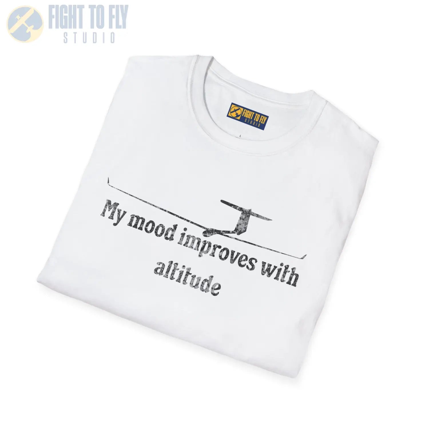 My Mood Improves with Altitude - T-Shirt - Pilot gifts - WWII warbird t-shirt