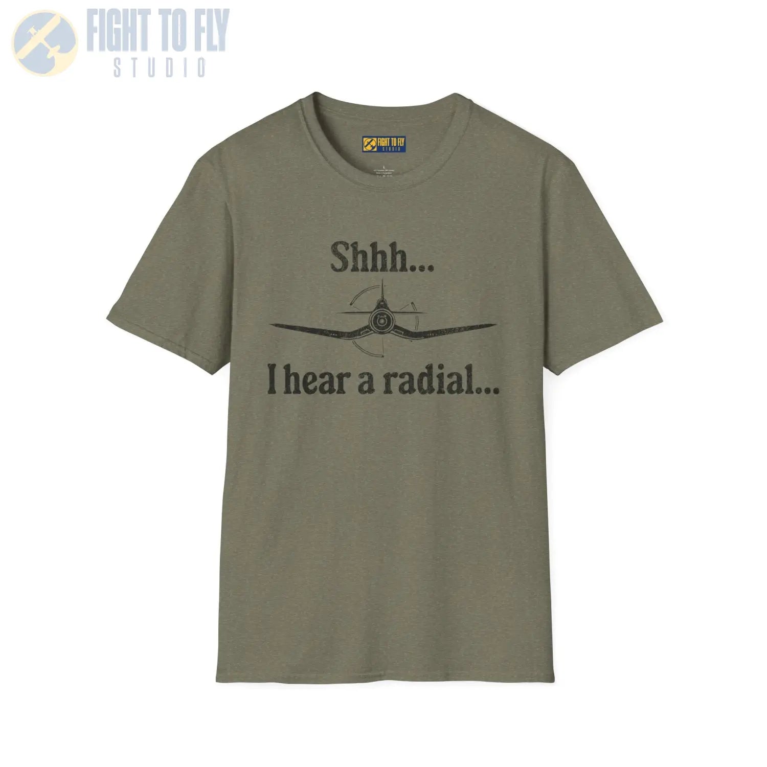 Shhh... I Hear a Radial - T-Shirt - Pilot gifts - WWII warbird t-shirt