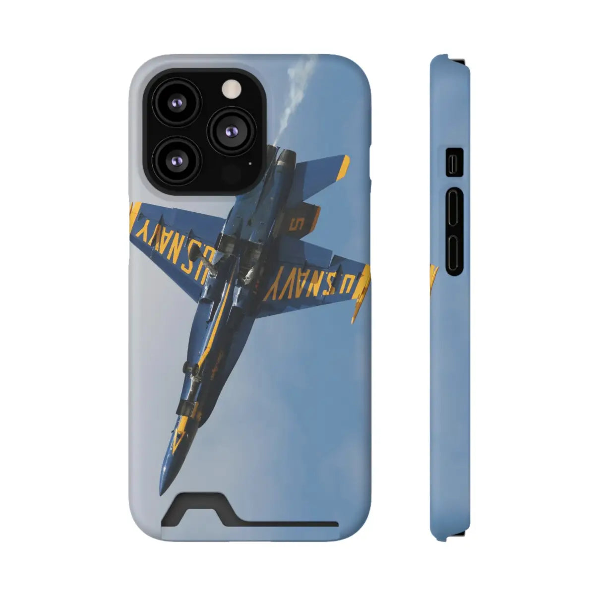 US Navy Blue Angels Phone Case with Card Holder - U.S. Fighter Jet Design - Gifts for pilots - Aviation apparel