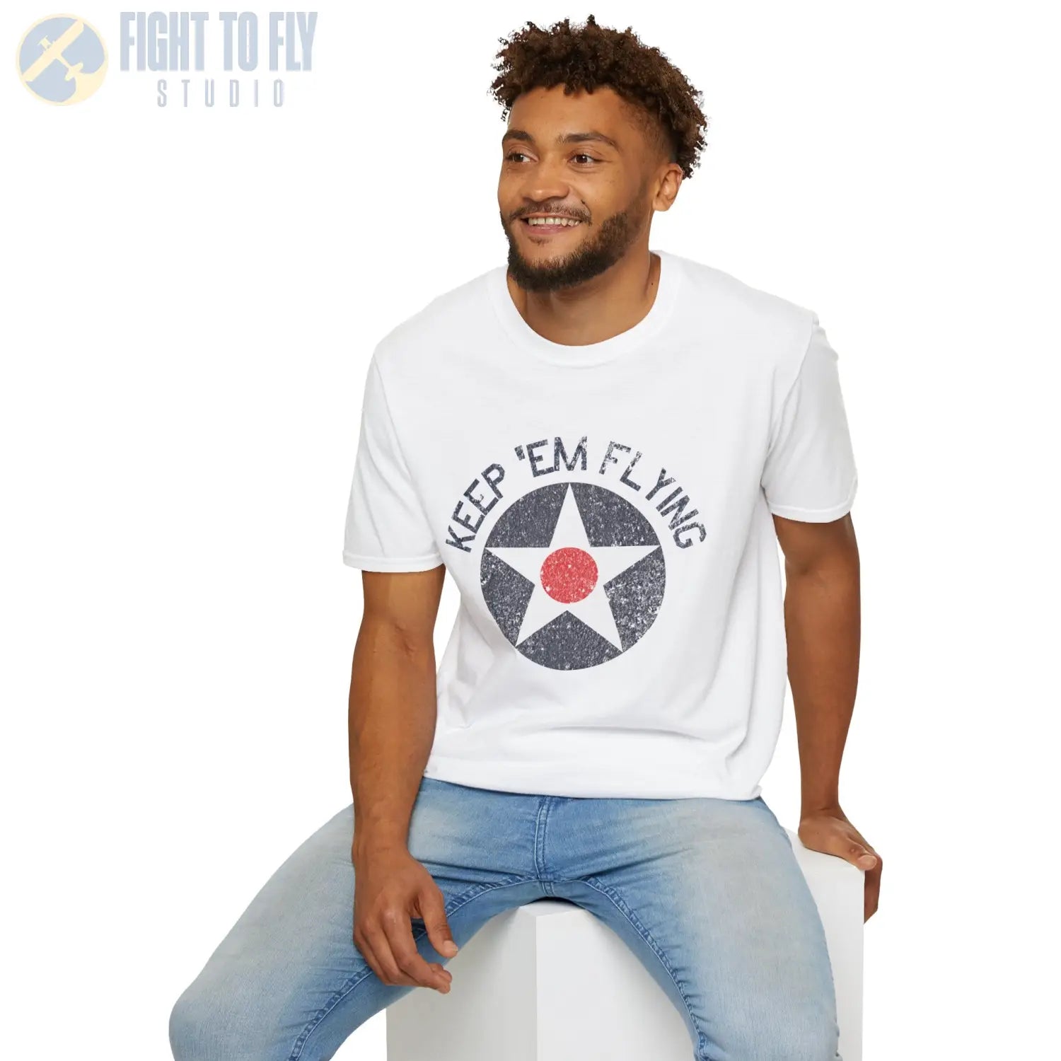 USAAC Roundel “Keep ’Em Flying” 1919–1941 Insignia - T-Shirt - Pilot gifts - WWII warbird t-shirt