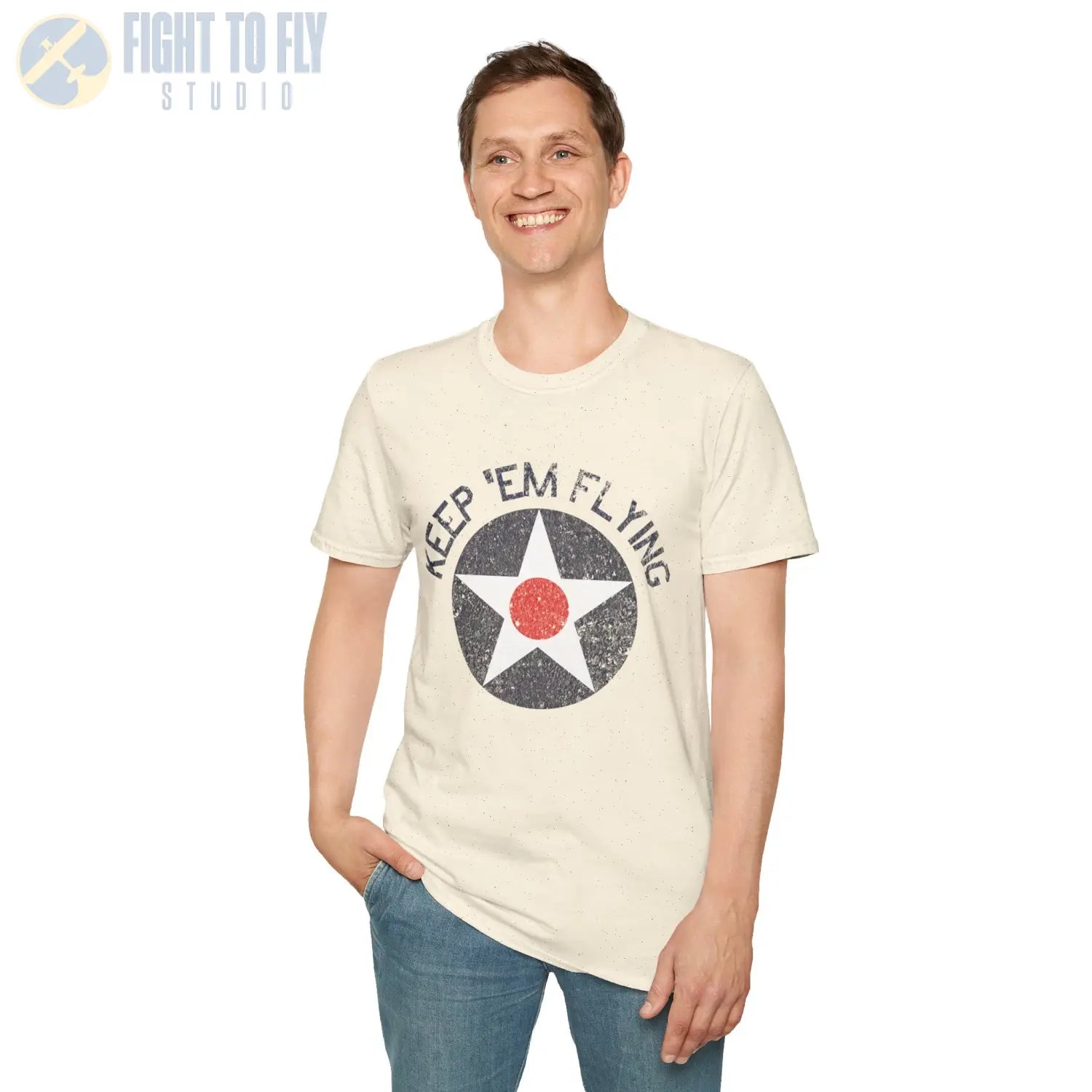 USAAC Roundel “Keep ’Em Flying” 1919–1941 Insignia T Shirt Pilot gifts WWII warbird t shirt