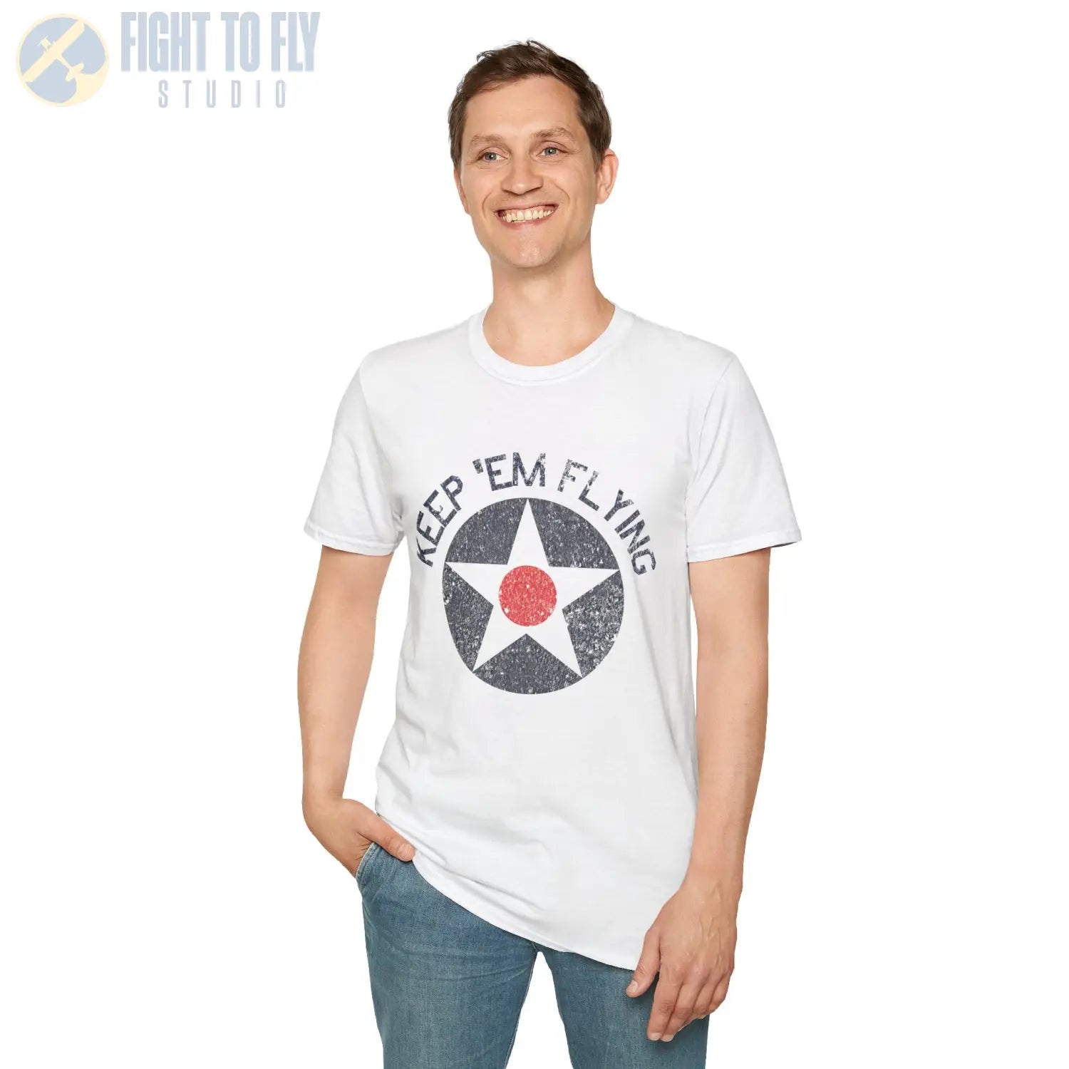 USAAC Roundel “Keep ’Em Flying” 1919–1941 Insignia - T-Shirt - Pilot gifts - WWII warbird t-shirt