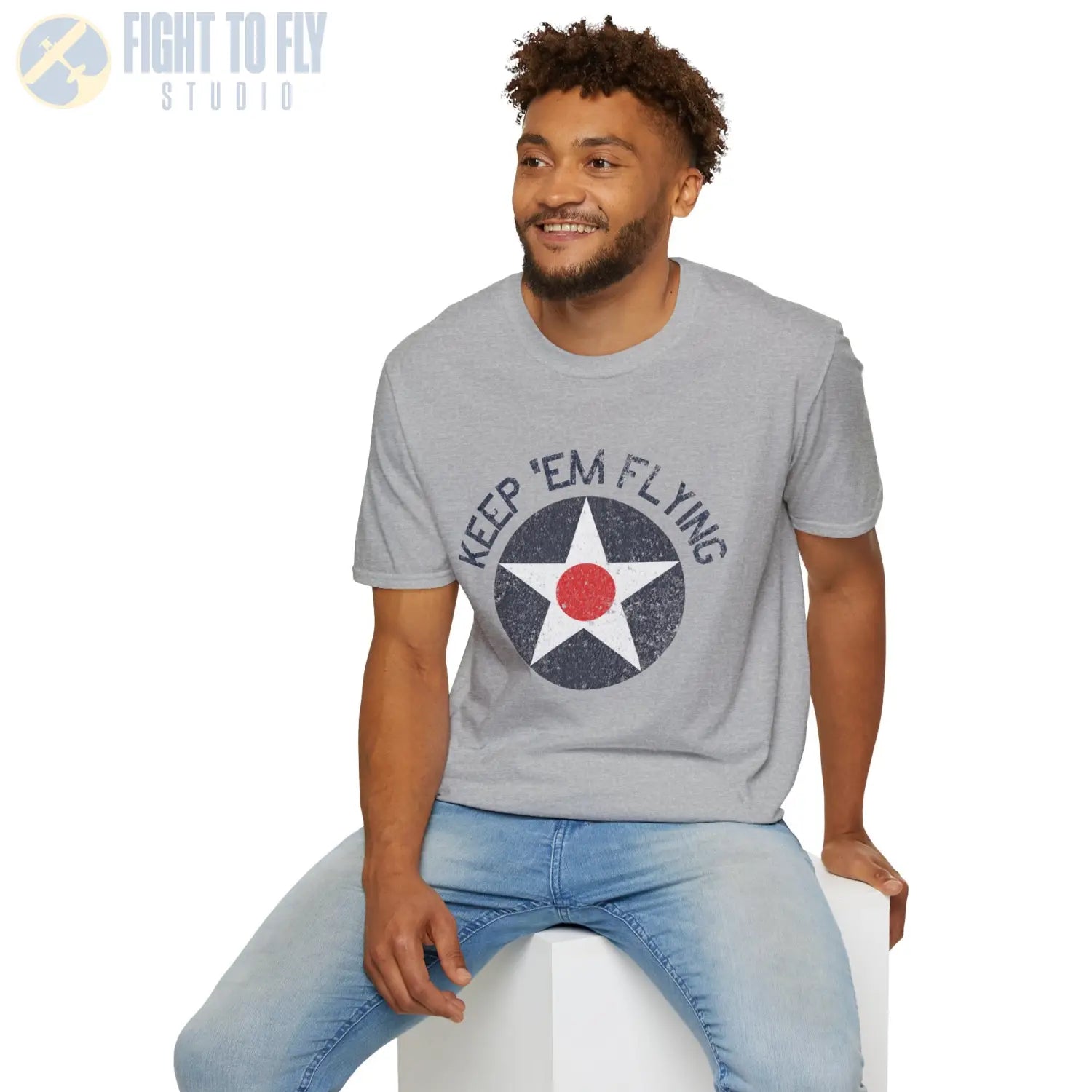 USAAC Roundel “Keep ’Em Flying” 1919–1941 Insignia - T-Shirt - Pilot gifts - WWII warbird t-shirt