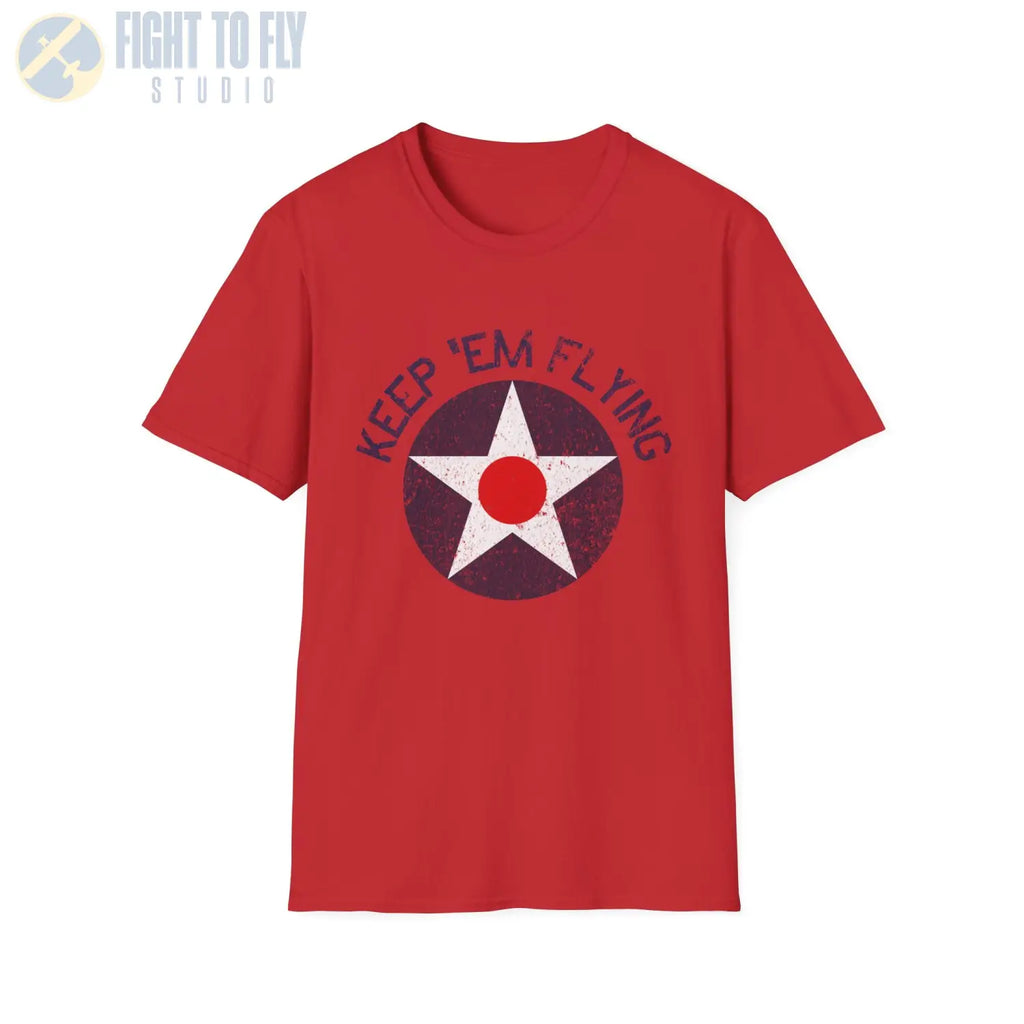 USAAC Roundel “Keep ’Em Flying” 1919–1941 Insignia - T-Shirt - Pilot gifts - WWII warbird t-shirt