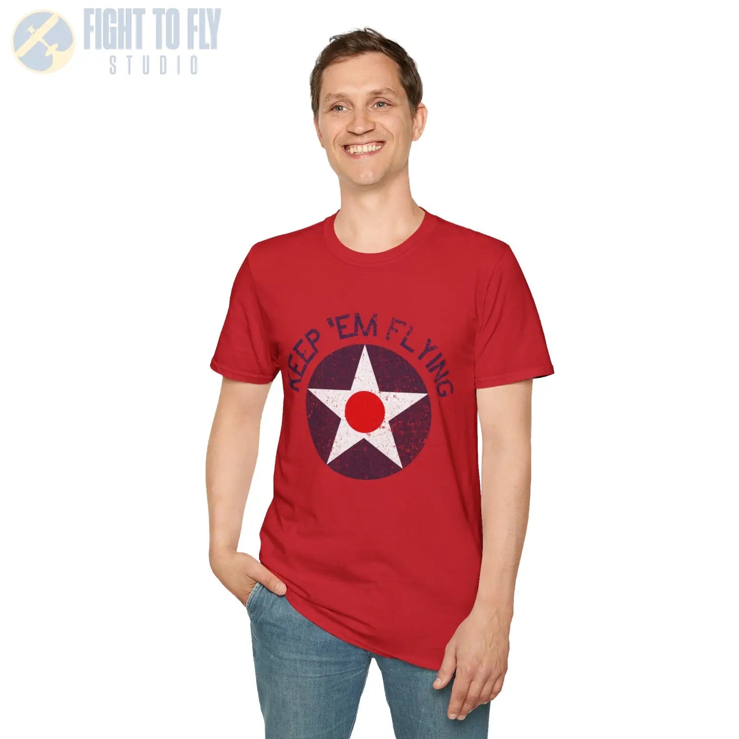 USAAC Roundel “Keep ’Em Flying” 1919–1941 Insignia T Shirt Pilot gifts WWII warbird t shirt