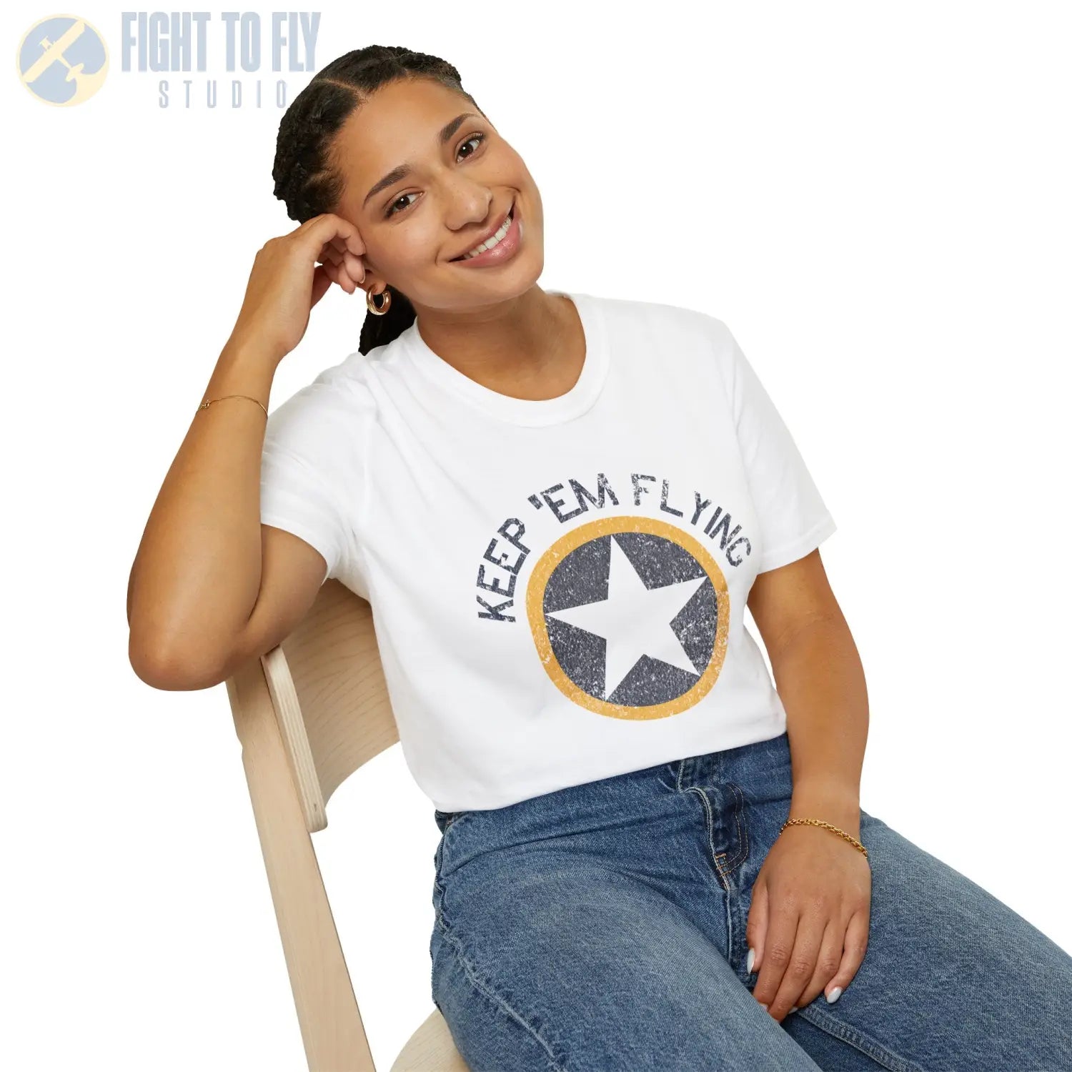 USAAF Roundel “Keep ’Em Flying” 1942 Insignia - T-Shirt - Pilot gifts - WWII warbird t-shirt
