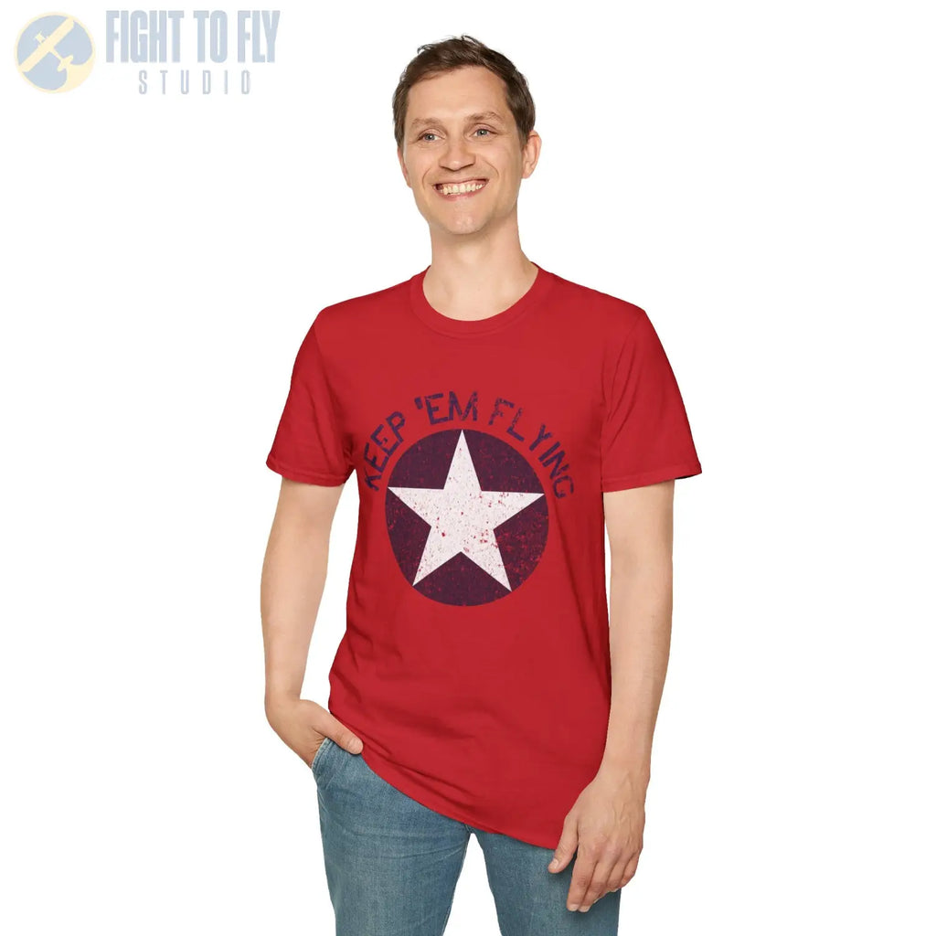 USAAF Roundel “Keep ’Em Flying” 1942 Insignia T Shirt Pilot gifts WWII warbird t shirt