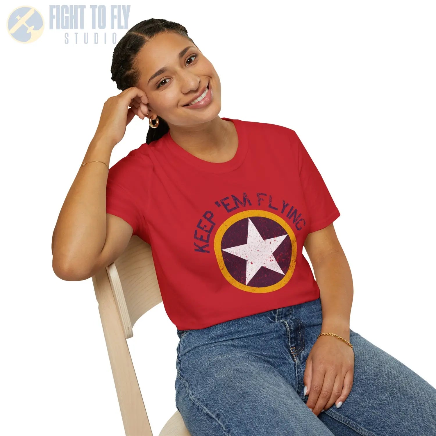 USAAF Roundel “Keep ’Em Flying” 1942 Insignia T Shirt Pilot gifts WWII warbird t shirt