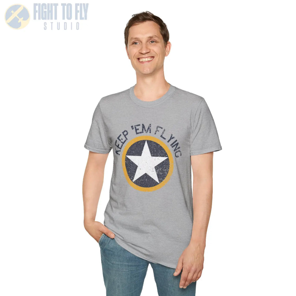 USAAF Roundel “Keep ’Em Flying” 1942 Insignia T Shirt Pilot gifts WWII warbird t shirt