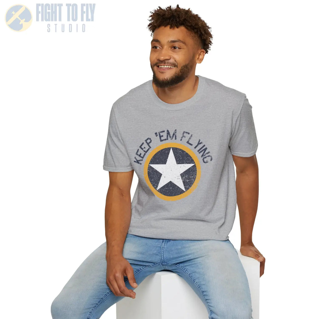 USAAF Roundel “Keep ’Em Flying” 1942 Insignia T Shirt Pilot gifts WWII warbird t shirt