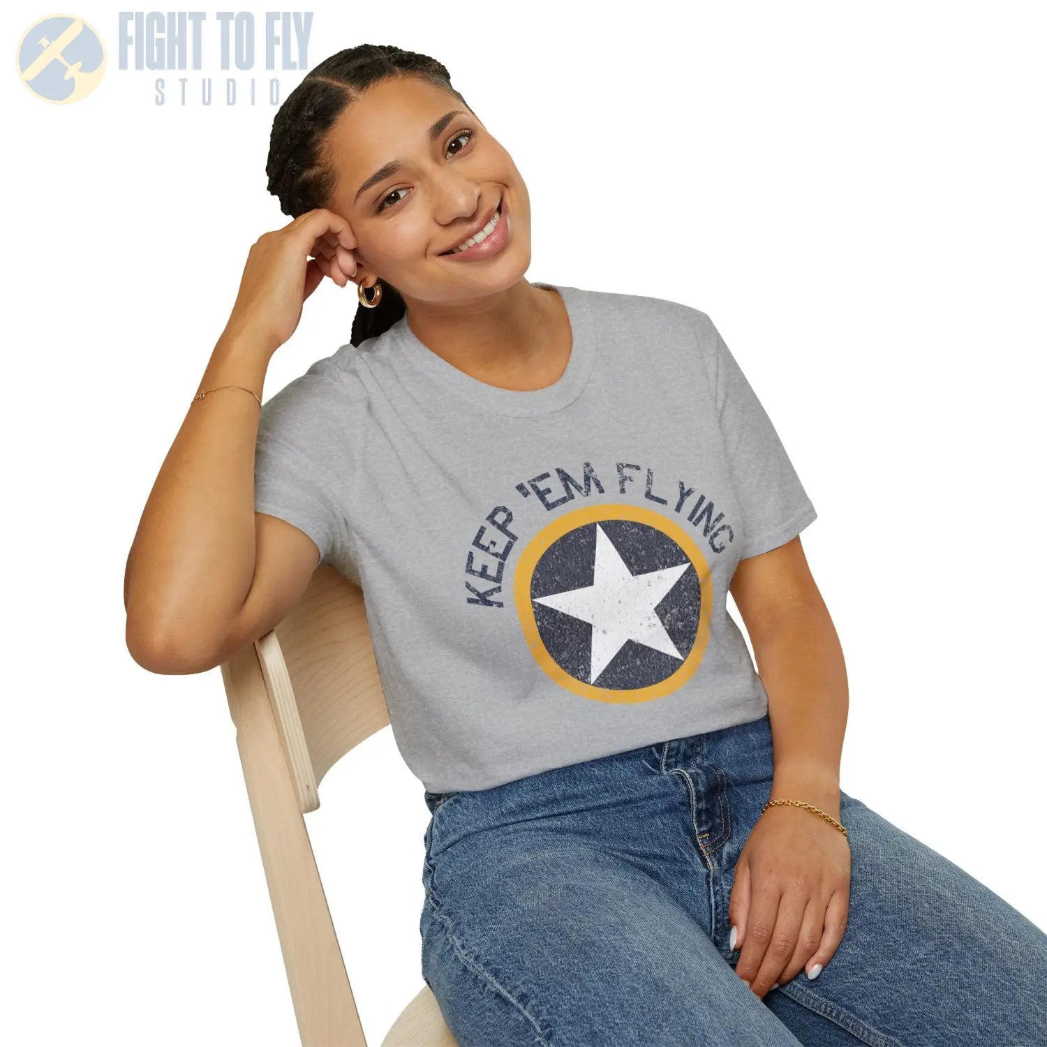 USAAF Roundel “Keep ’Em Flying” 1942 Insignia T Shirt Pilot gifts WWII warbird t shirt