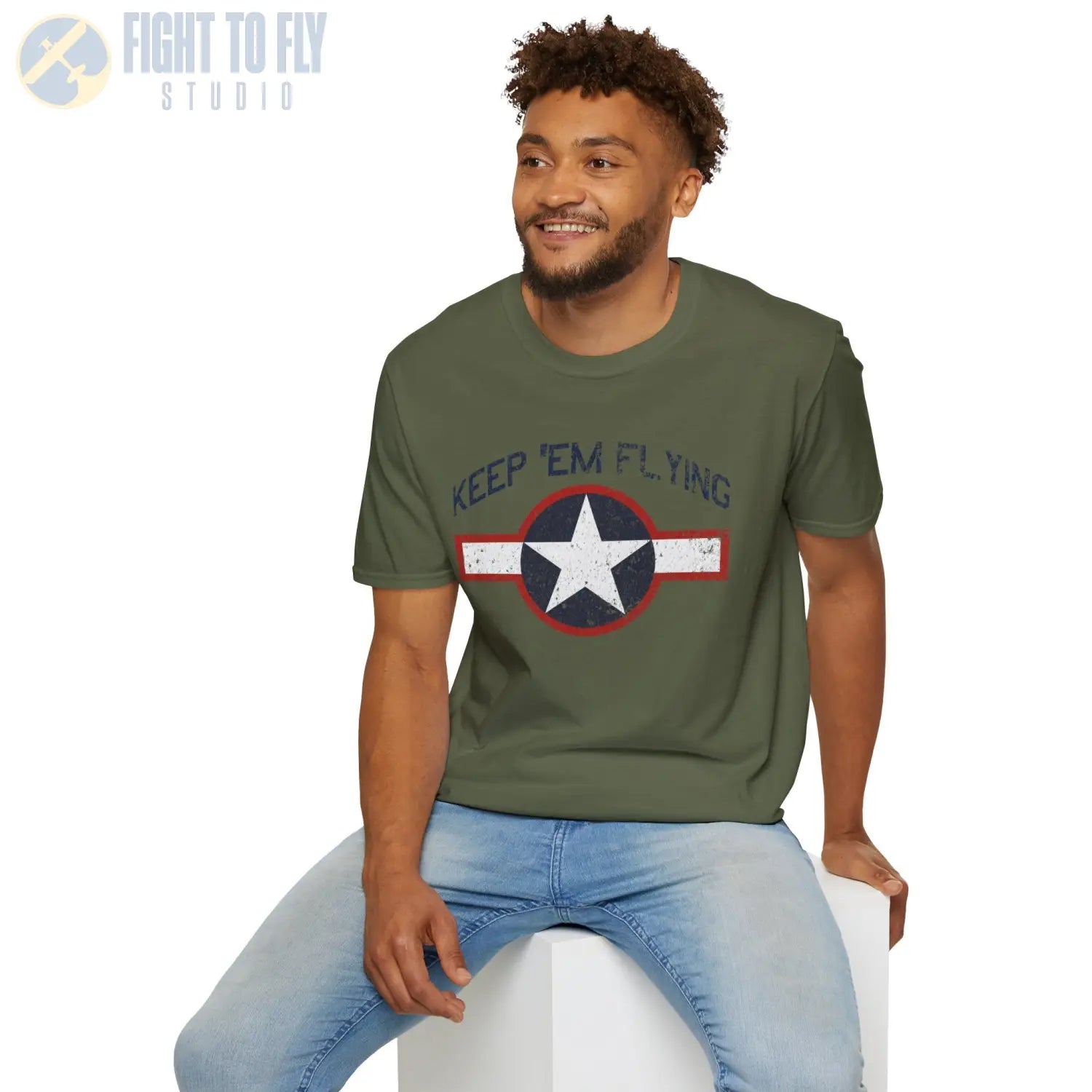 USAAF Roundel “Keep ’Em Flying” 1943 Red Outline T Shirt Pilot gifts WWII warbird t shirt