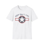USAAF Roundel “Keep ’Em Flying” 1943 Red Outline - T-Shirt - Pilot gifts - WWII warbird t-shirt