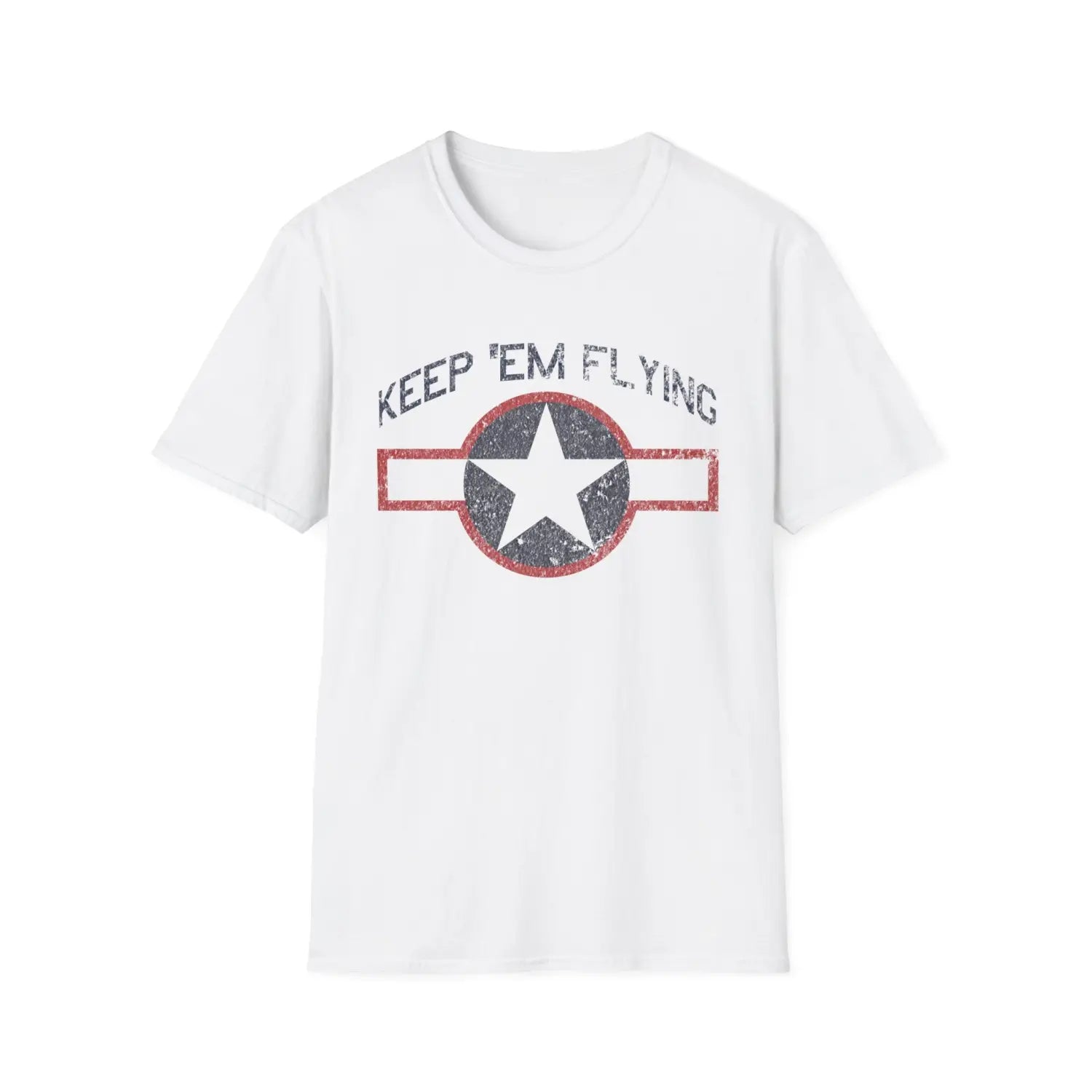 USAAF Roundel “Keep ’Em Flying” 1943 Red Outline - T-Shirt - Pilot gifts - WWII warbird t-shirt