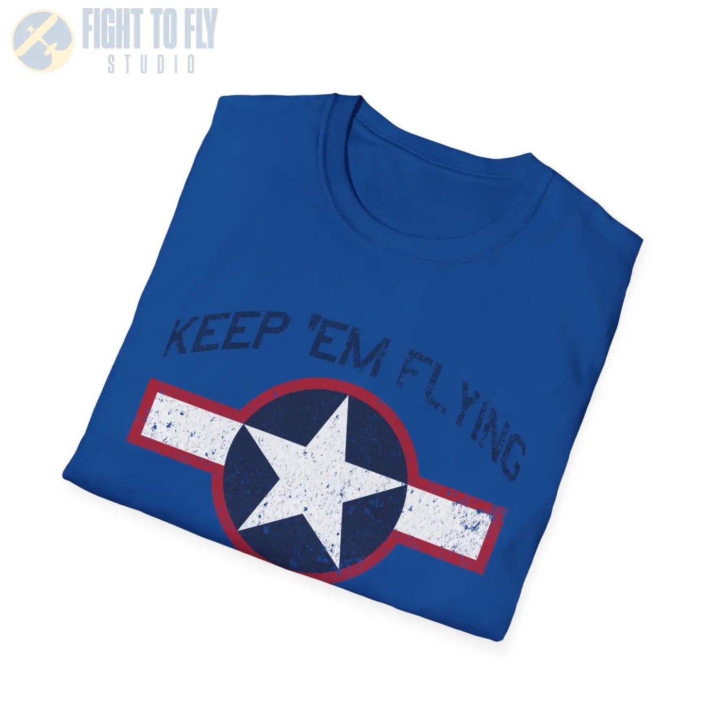 USAAF Roundel “Keep ’Em Flying” 1943 Red Outline - T-Shirt - Pilot gifts - WWII warbird t-shirt